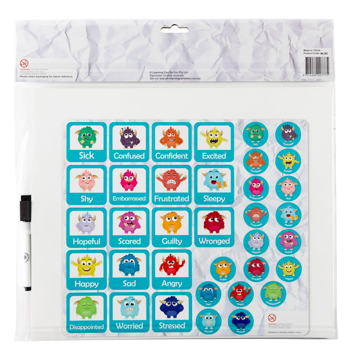 E Magnetic Learning Board - Emotions - Educational Vantage