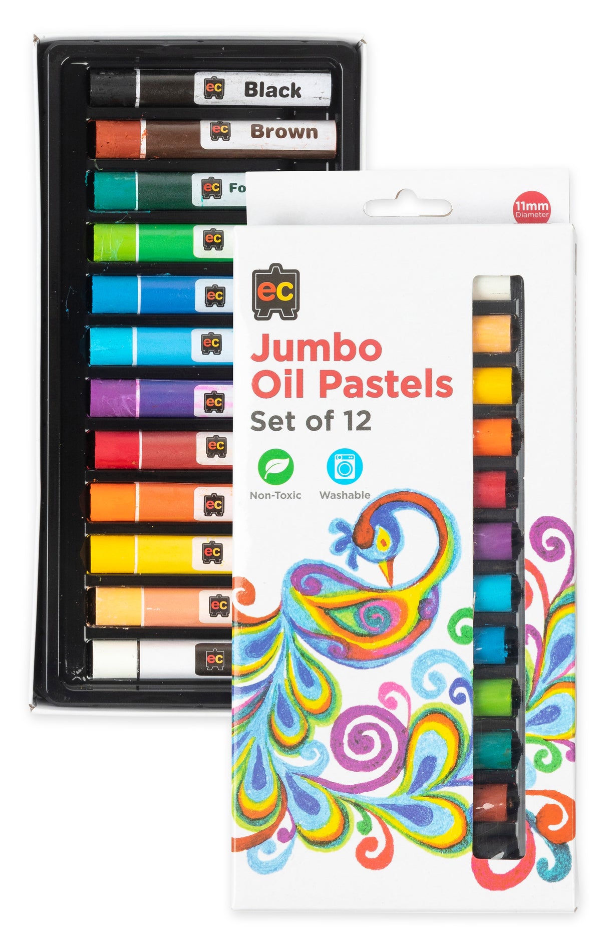 EC Jumbo Oil Pastels Pack of 12 - Educational Vantage