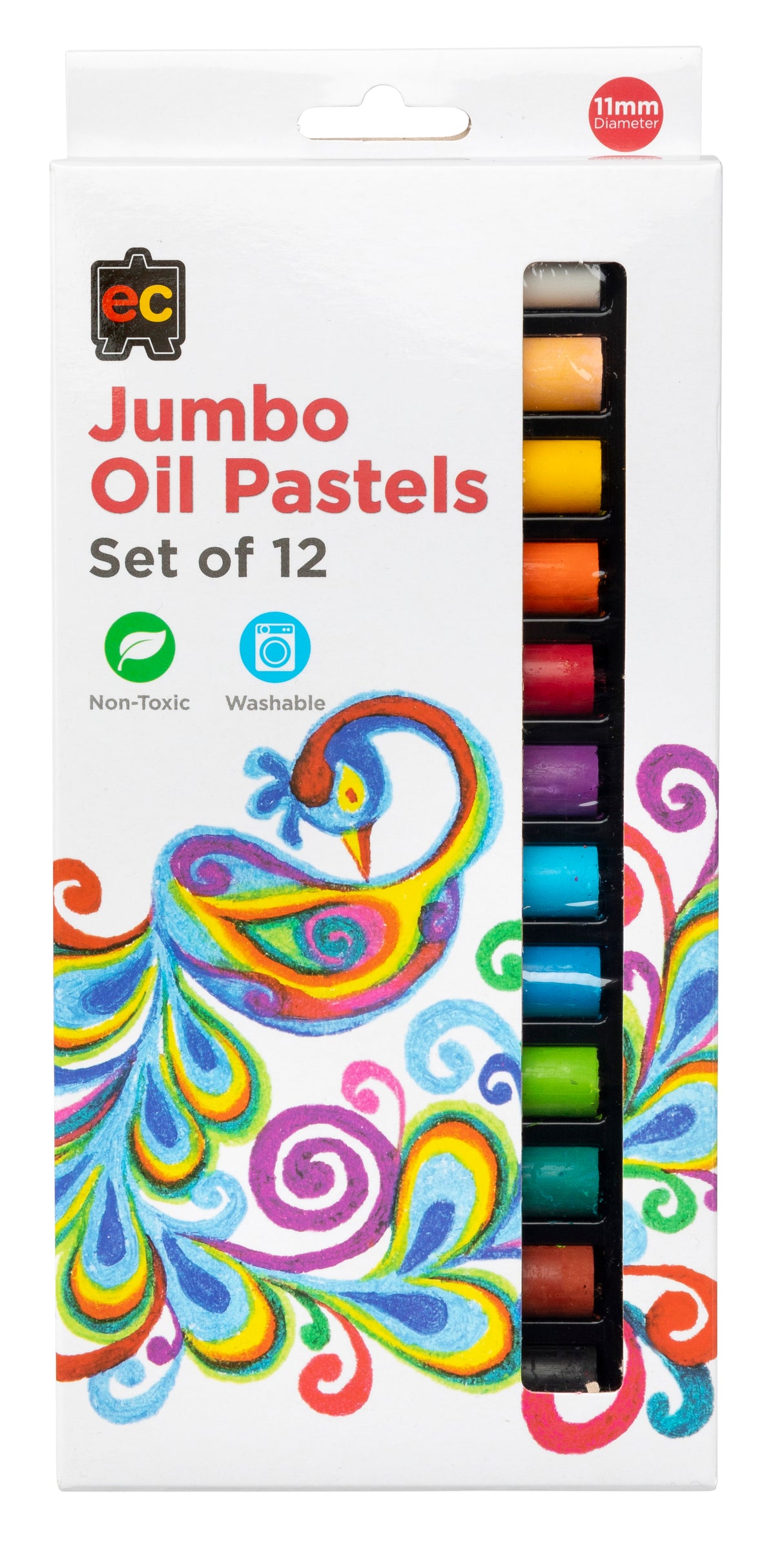 EC Jumbo Oil Pastels Pack of 12 - Educational Vantage