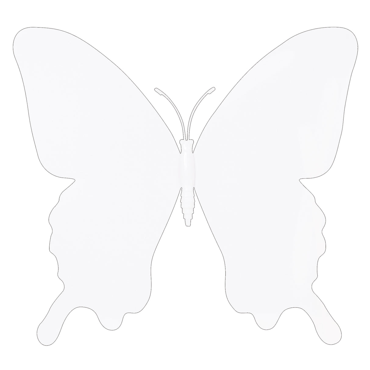 Plastic Butterflies Black / White 12cm 20s - Educational Vantage