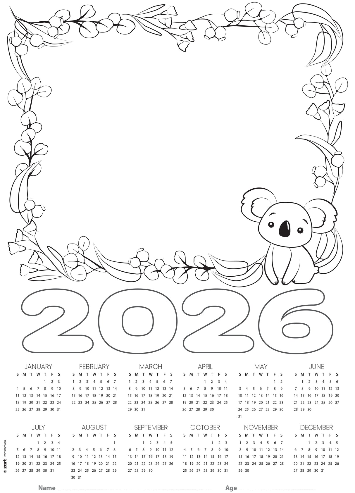 Cardboard Calendar 2026 Blanks A3 Pack of 25 - Educational Vantage