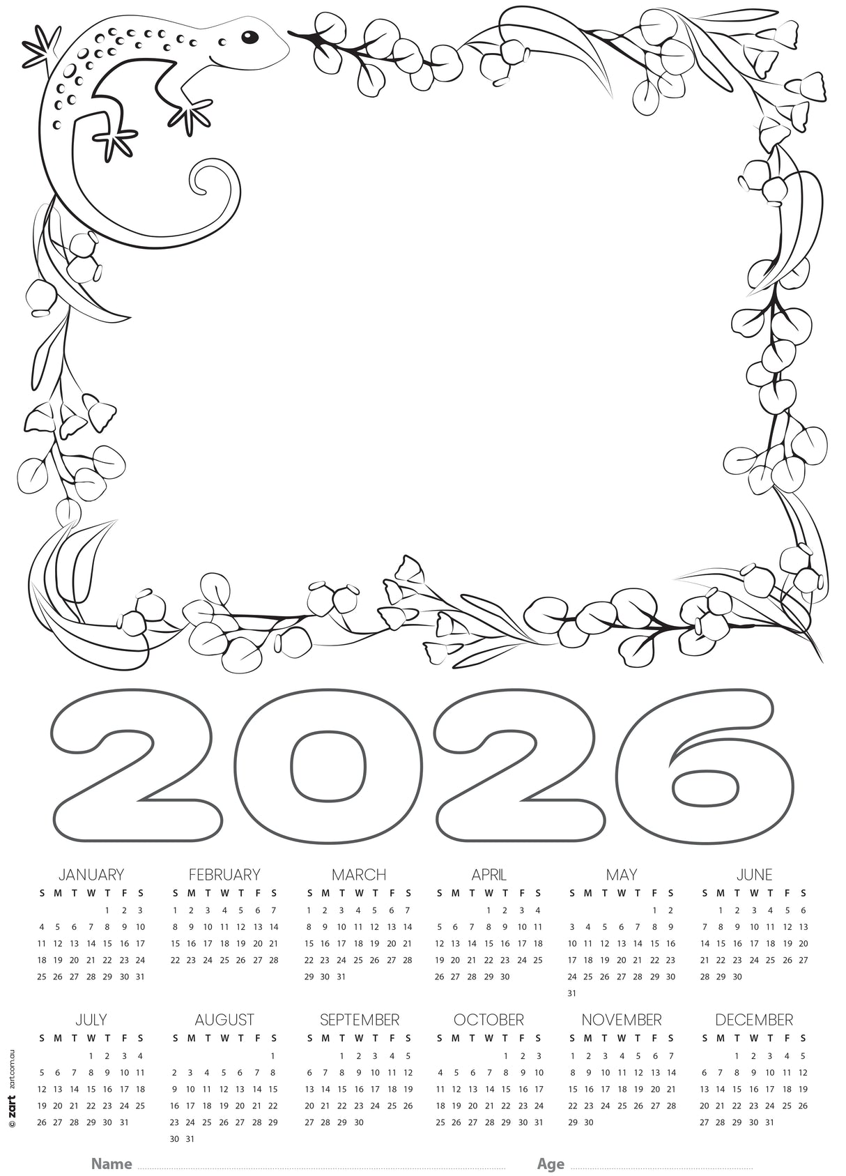 Cardboard Calendar 2026 Blanks A3 Pack of 25 - Educational Vantage