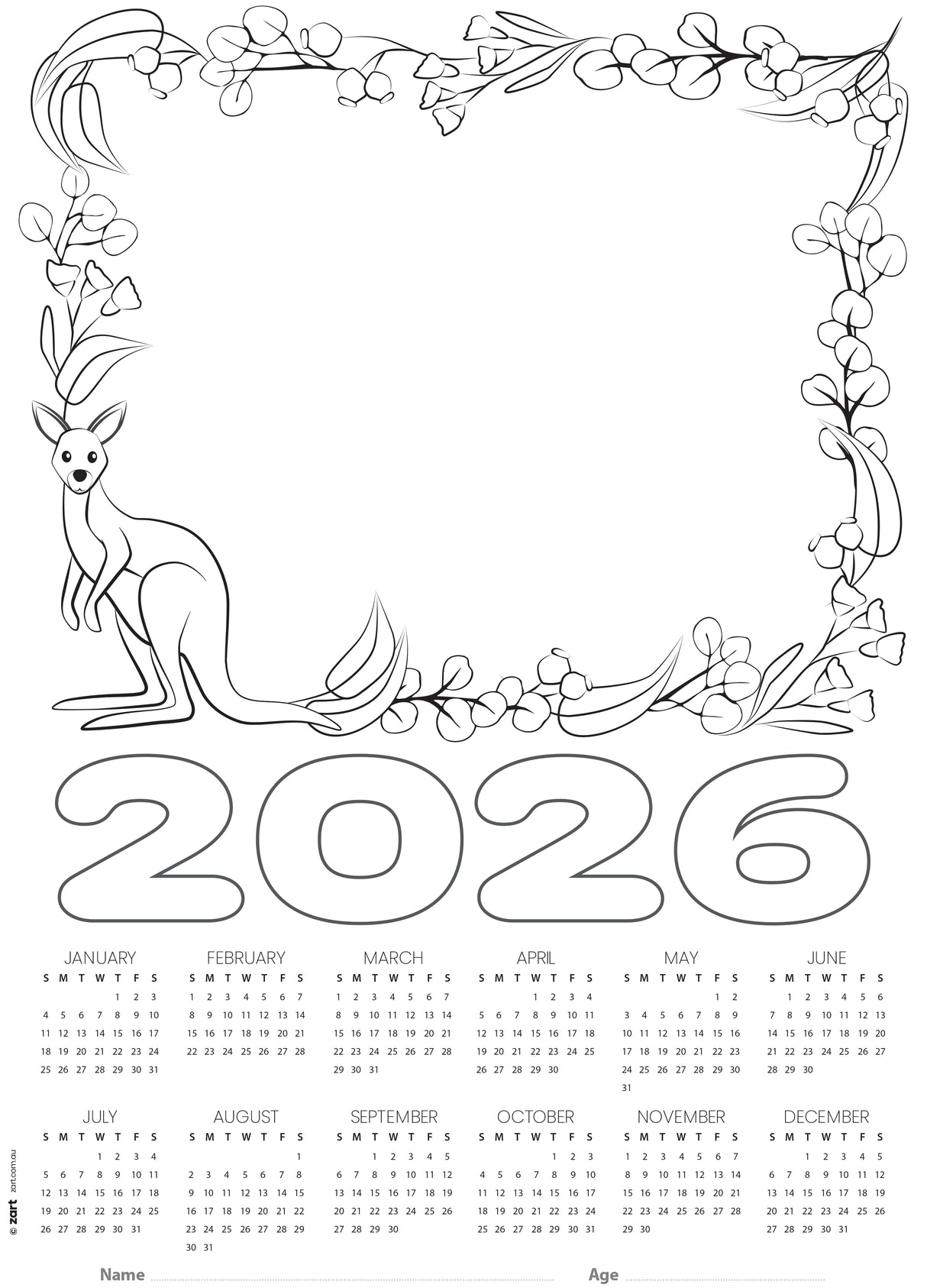 Cardboard Calendar 2026 Blanks A3 Pack of 25 - Educational Vantage