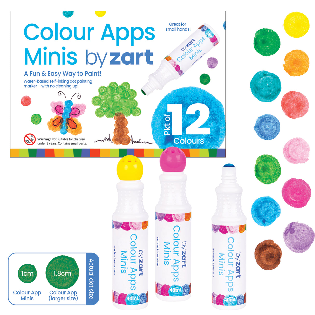Zart Colour Apps Minis Box of 12 - Educational Vantage