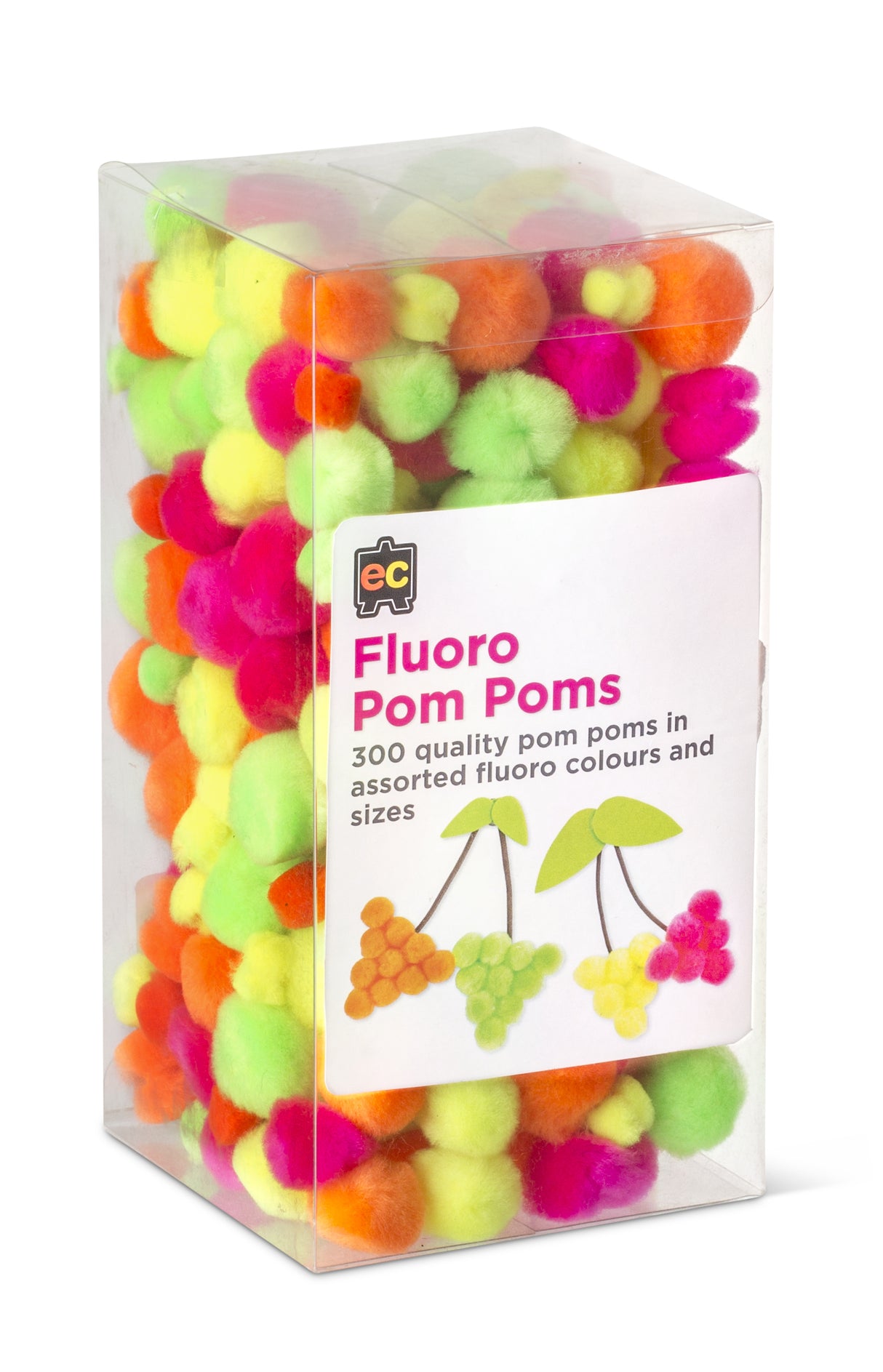Pom Poms Fluoros Assorted Packet 300