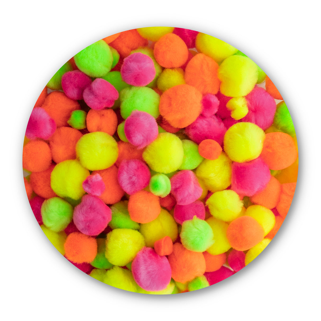 Pom Poms Fluoros Assorted Packet 300