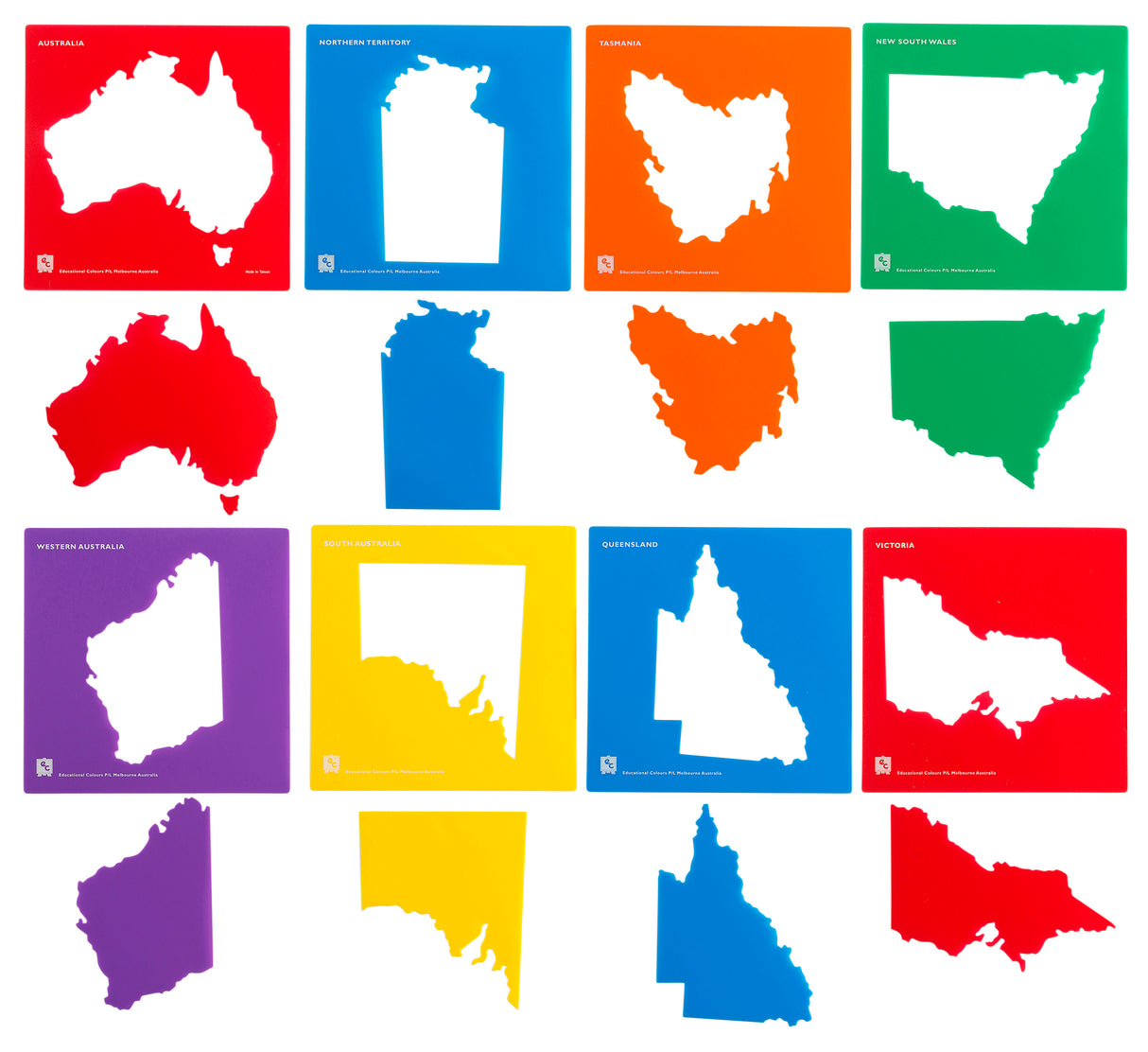 Australia & State Map Stencils - Educational Vantage