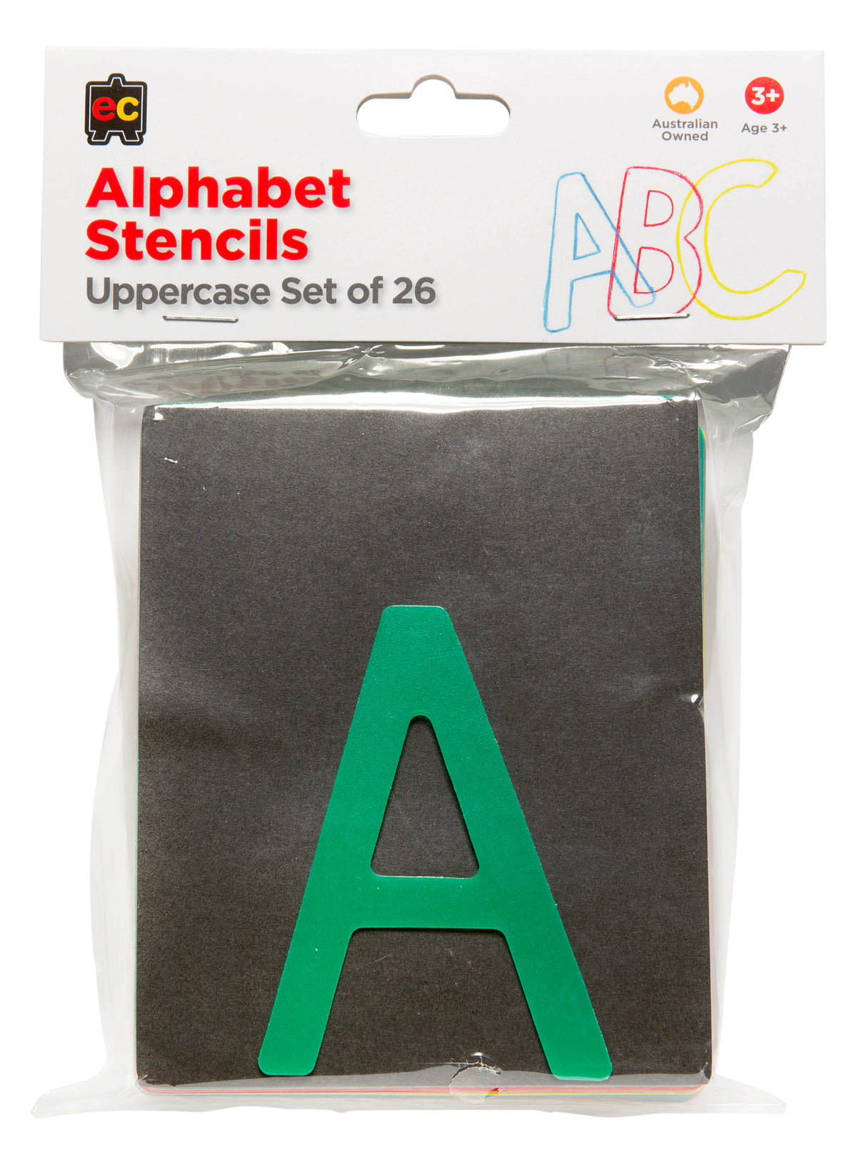 Alphabet Upper Case Stencil - Educational Vantage