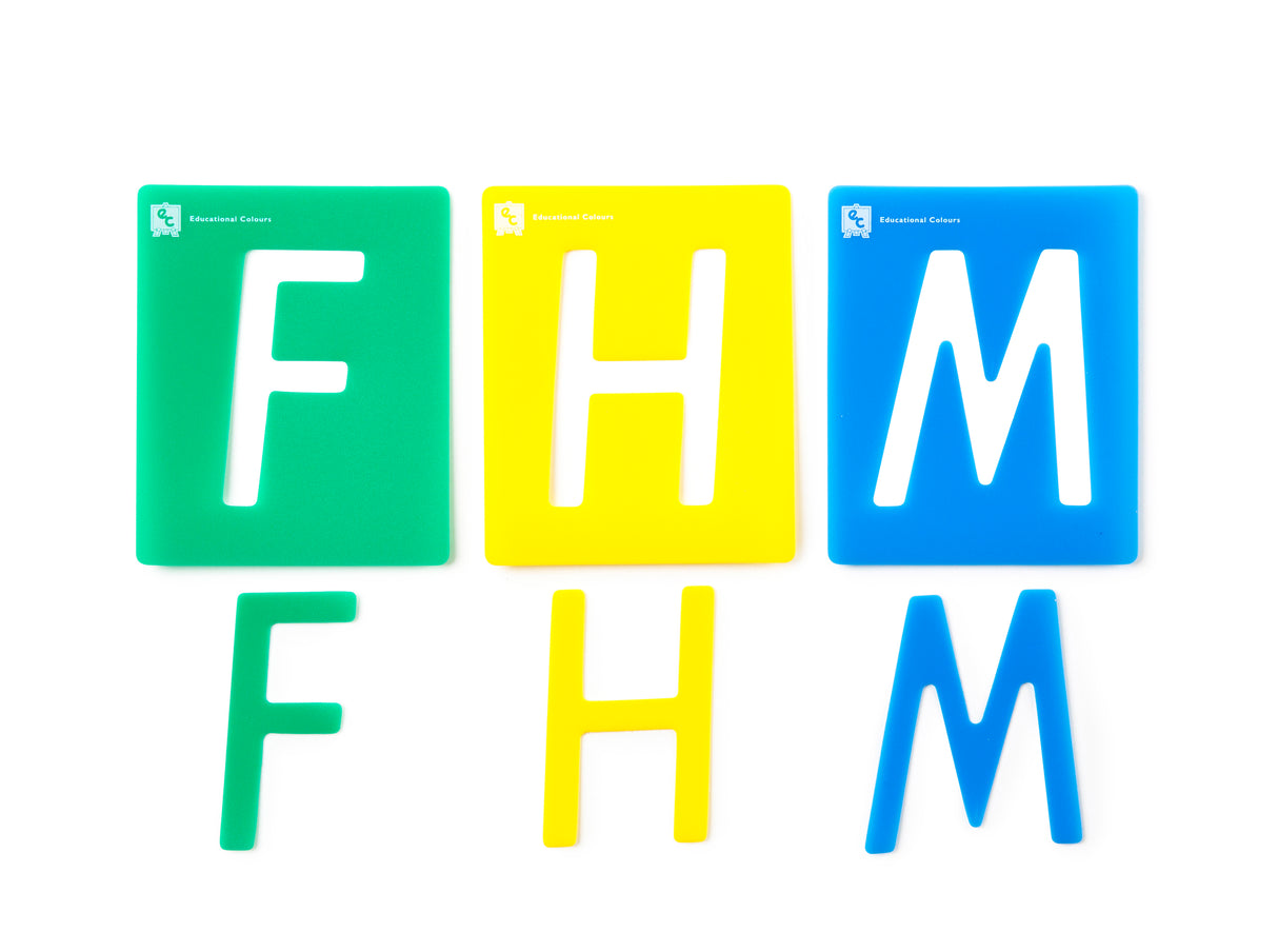 Alphabet Upper Case Stencil - Educational Vantage