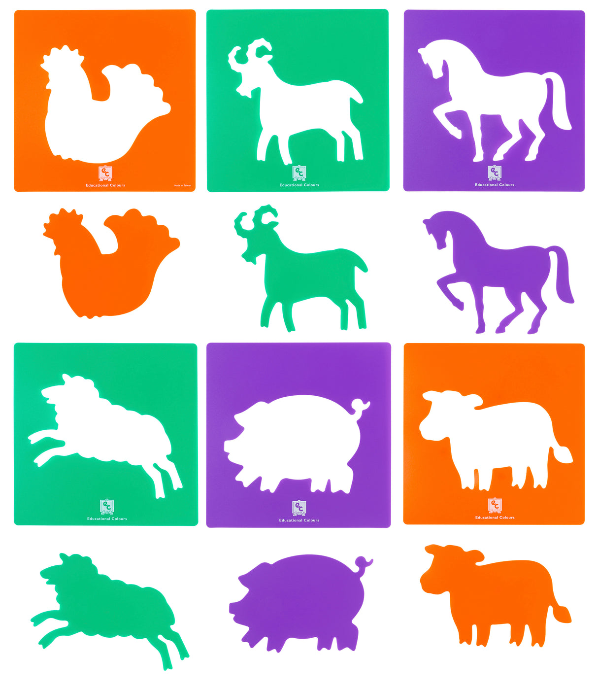 Farmyard Animals Stencils - Educational Vantage