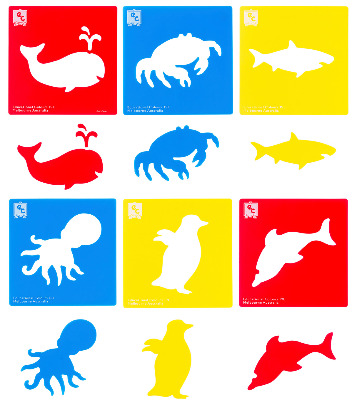 Sea Life Stencils - Educational Vantage