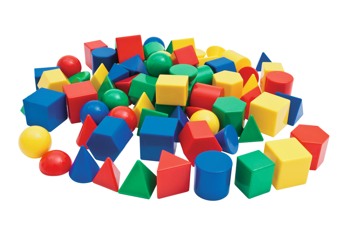 Geometric Shapes in Jar - Set of 80pc - Educational Vantage