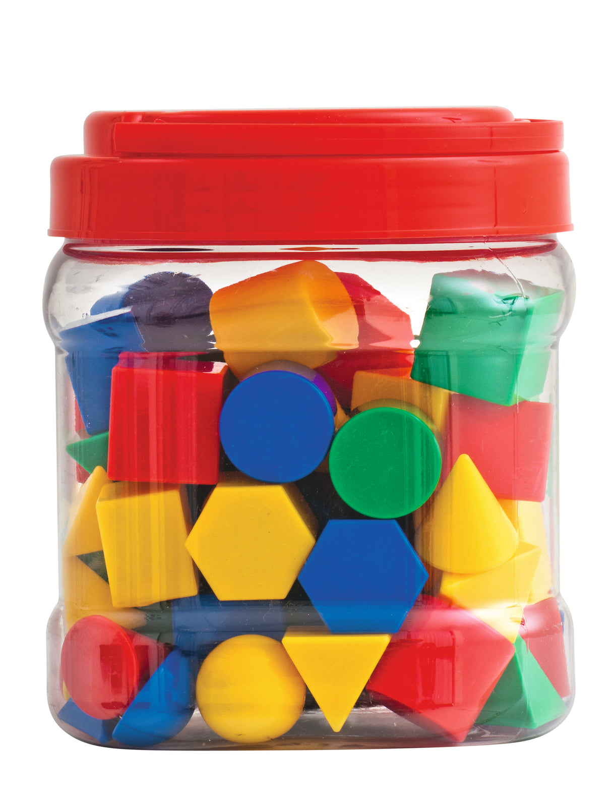 Geometric Shapes in Jar - Set of 80pc - Educational Vantage