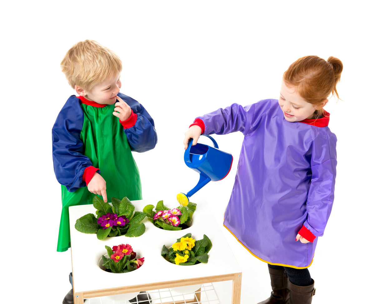 Toddler Smock Green and Blue (ages 2-4) - Educational Vantage