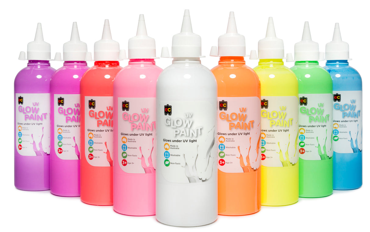 UV Glow Paint Set 500mls - Educational Vantage