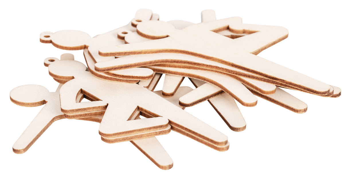 Wooden Active Figures Pack of 24 - Educational Vantage