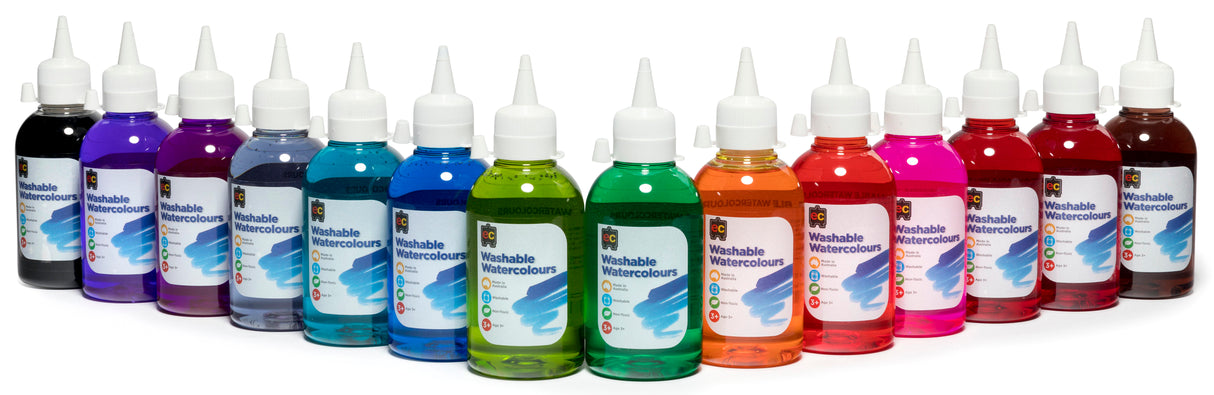 EC Washable Watercolours 250mL Bottles - Educational Vantage