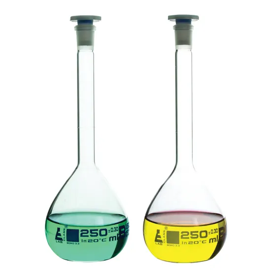 250 ml Grade B Volumetric Flasks - Pack of 2 - Educational Vantage