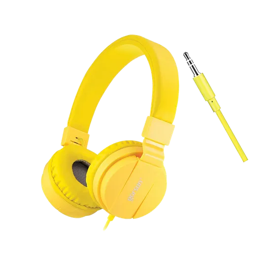 Folding Headphones - Yellow - Educational Vantage