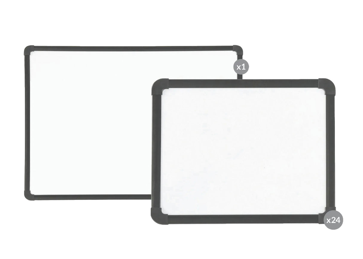 Magnetic Mini Whiteboard 24 Set with Teacher Board - Educational Vantage