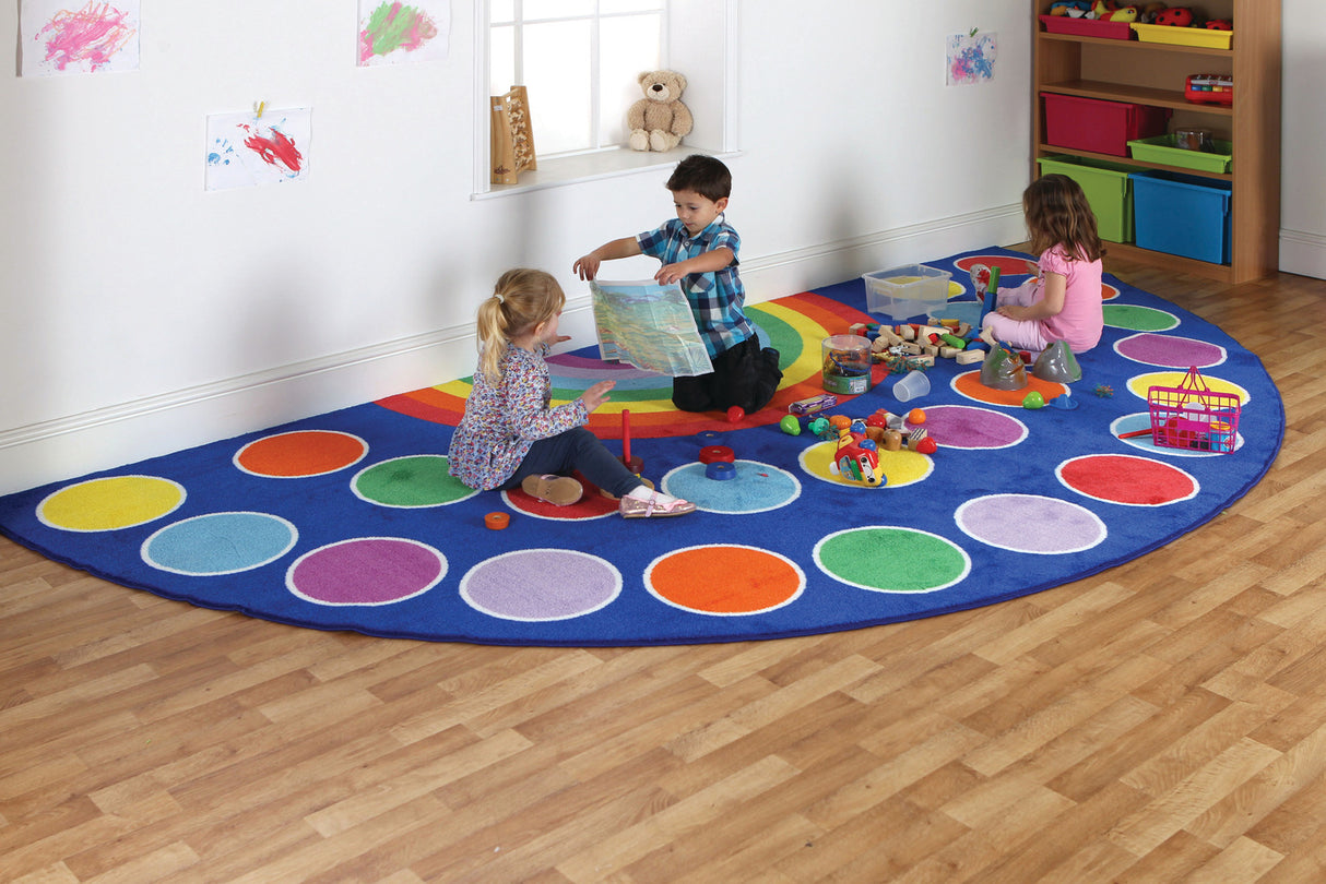 Kit for Kids - Rainbow Semi-Circle Carpet 400x200 - Educational Vantage