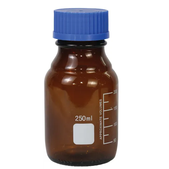 Quality Reagent Bottle - Amber - Round - 250ml - Educational Vantage