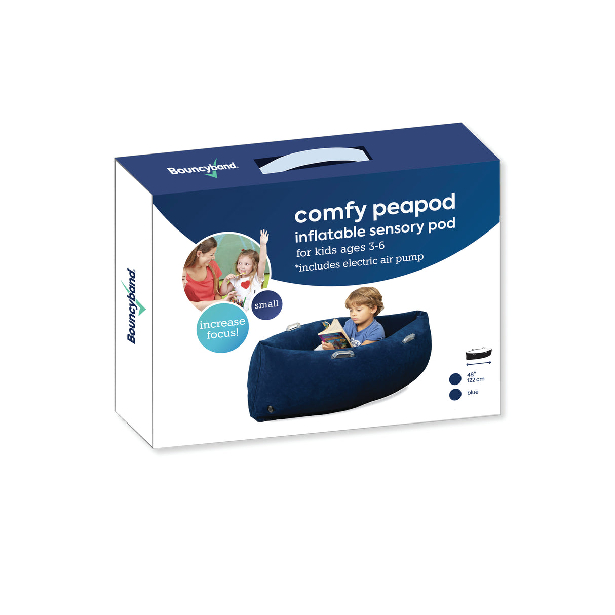 Comfy Hugging Peapod Sensory Pod - 120 cm, Blue - Educational Vantage