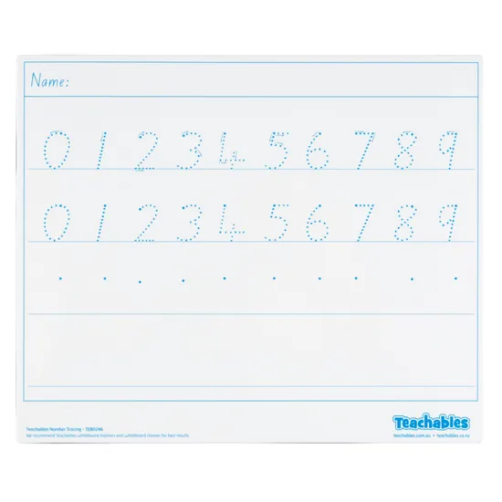 Teachables Mini Whiteboard Number Tracing Pack of 30 - Educational Vantage