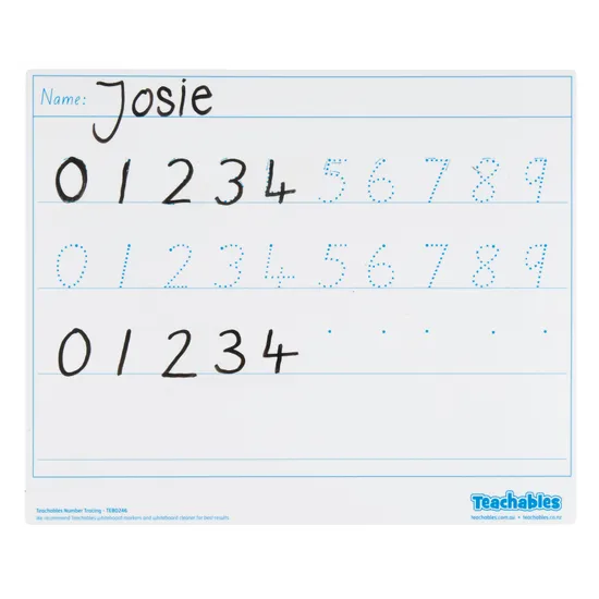 Teachables Mini Whiteboard Number Tracing Pack of 30 - Educational Vantage