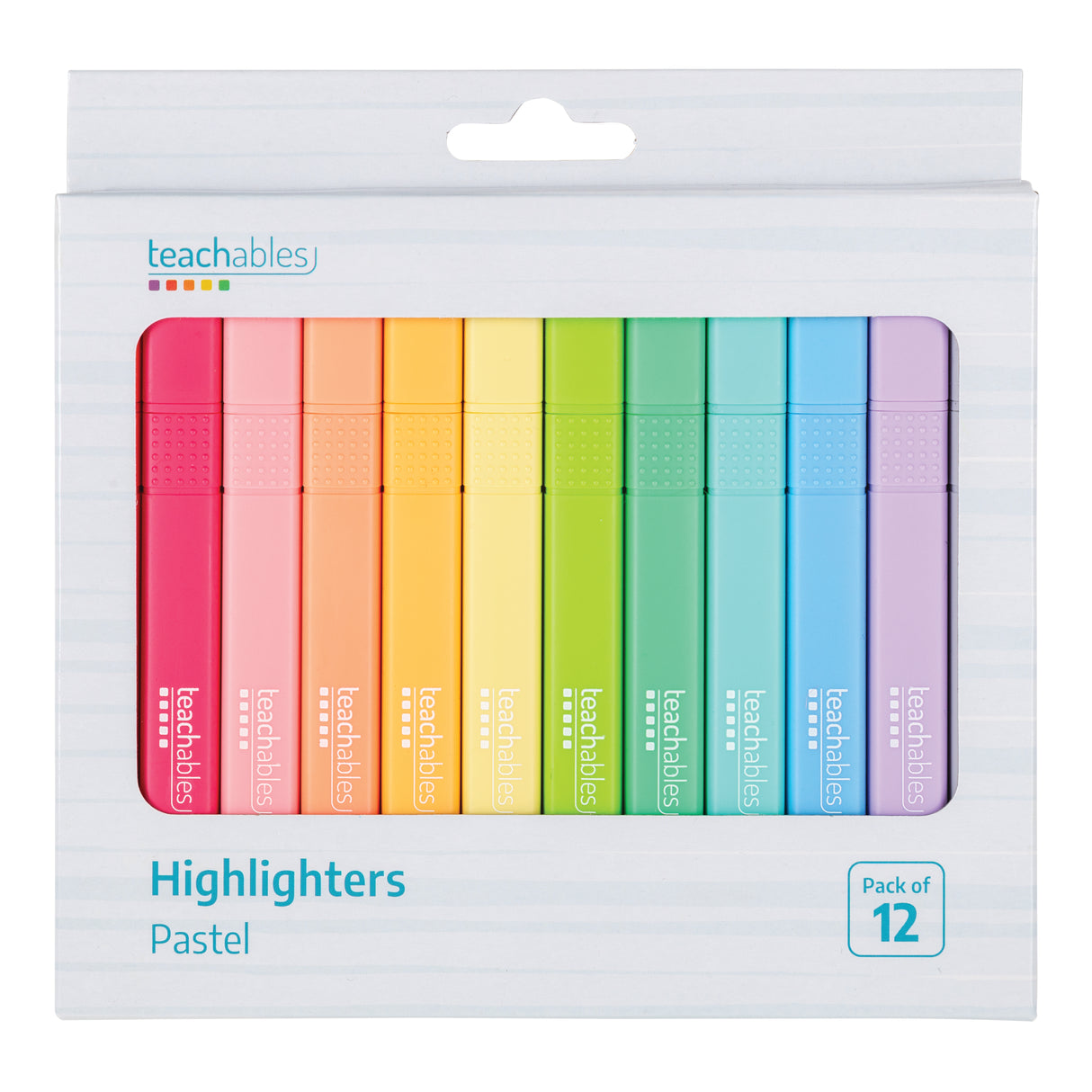 Highlighters Pastel Assorted - Pack of 12 - Educational Vantage