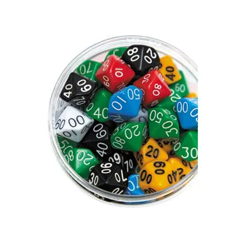 Place Value Dice Tens - 10-Sided - 100PC - Educational Vantage