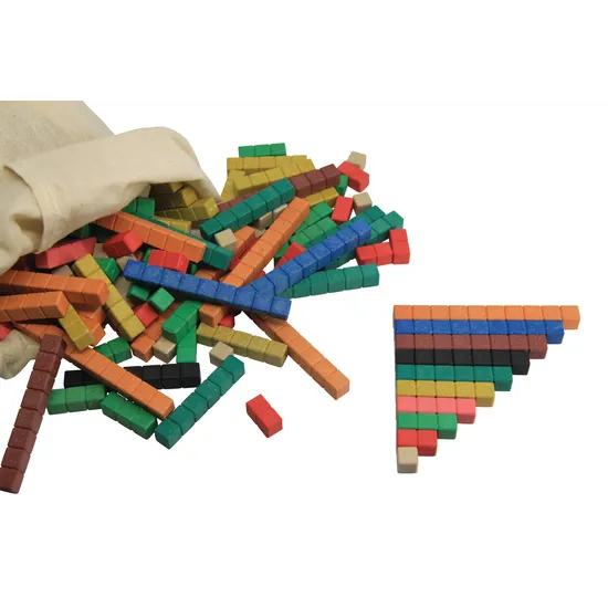 Teachables Eco-Wood Coloured Rods - 126pc in Bag - Educational Vantage