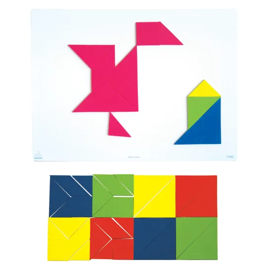Magnetic Tangram 4 sets 28 pc - Educational Vantage
