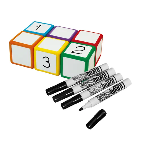 Dice Write On/Off 6fc 5cm Pack - Educational Vantage