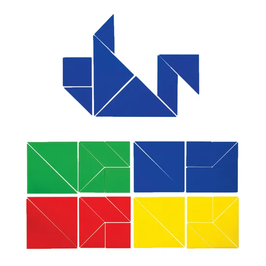 Tangram Plastic 4 Sets 28 pc - Educational Vantage