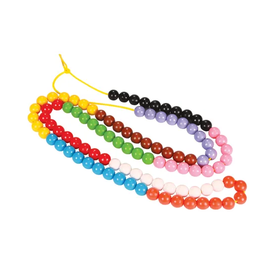 Bead String 100 bead 10 colours - Educational Vantage