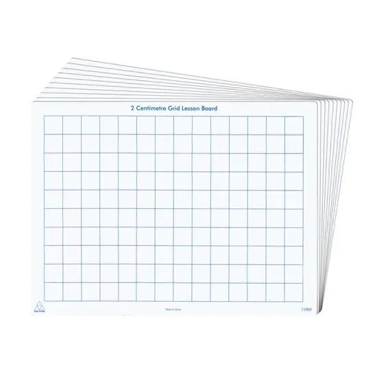 WriteNWipe Boards 2cm Grid 30p - Educational Vantage