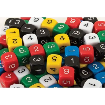 Dice: 6 Face Solid 1-6 50 Pieces - Educational Vantage