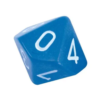 Dice: 10 face Solid 0-9 - 50 Pieces - Educational Vantage