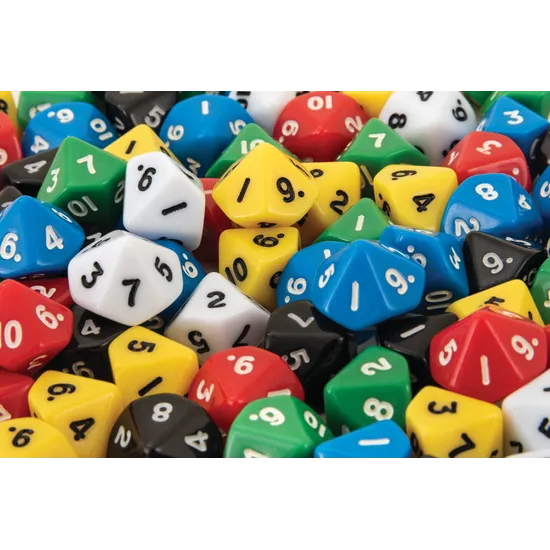 Dice: 10 Face 1-10 Jar 100 pc - Educational Vantage