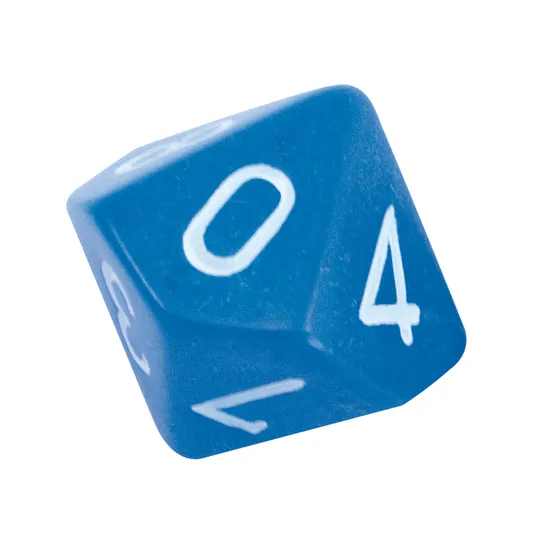 Dice - 10 Face Solid 0-9 1 pc - Educational Vantage