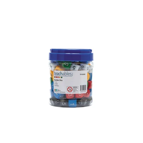 Dice: 1-6 Polyhedra jar 100p - Educational Vantage