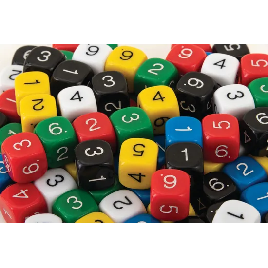 Dice: 1-6 Polyhedra jar 100p - Educational Vantage