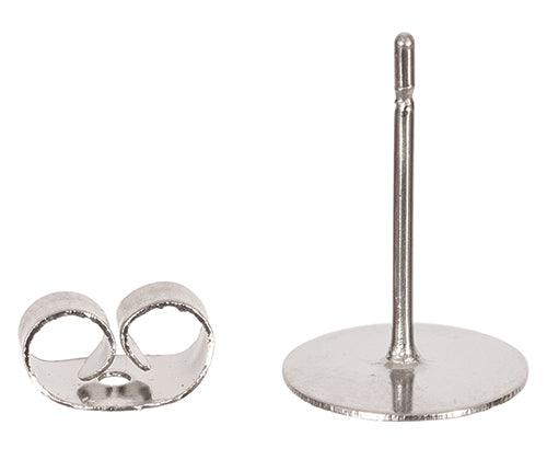 Earring Posts and Studs Stainless Steel 8mm Pack of 100 - Educational Vantage