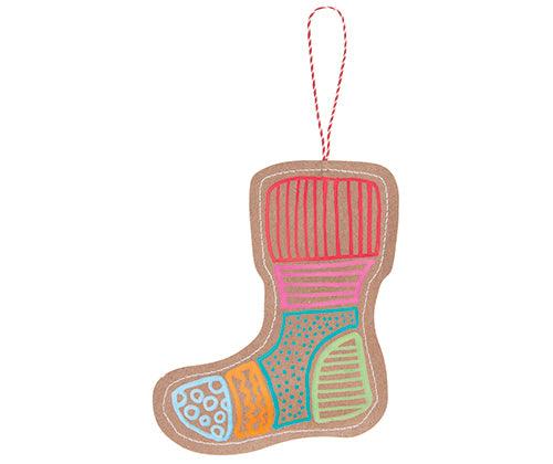 Stitched Kraft Christmas Ornaments Pack of 10 - Educational Vantage