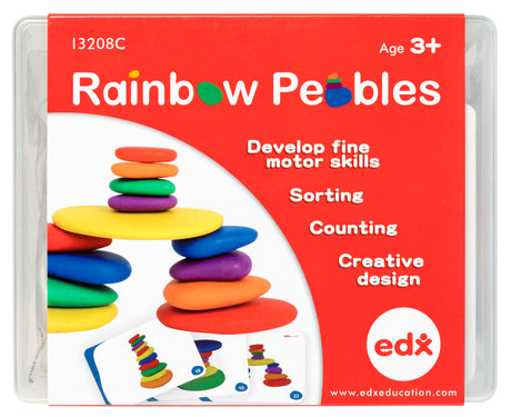 Rainbow Pebbles Plastic Container