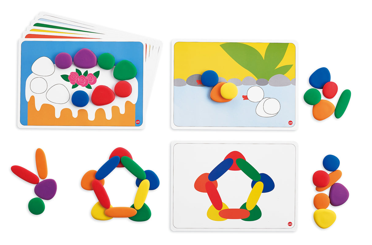 Junior Rainbow Pebbles Set (with cards)