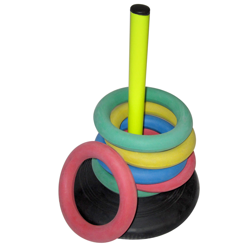 Quoit Set Heavy Duty Base & 6 Quoits - Educational Vantage