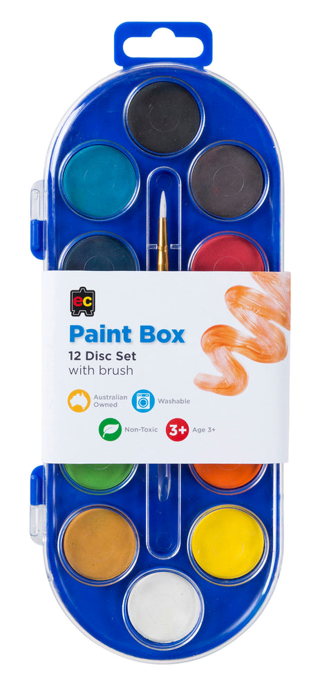 Educational Colours 12 Disc Paint Box Educational Colours 12 Disc Paint Box