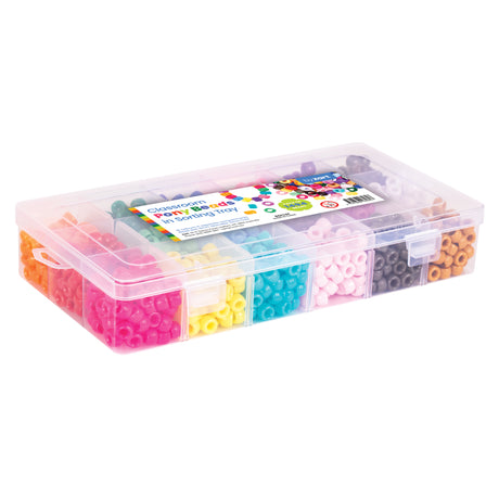 Classroom Pony Beads in Sorting Tray - Educational Vantage